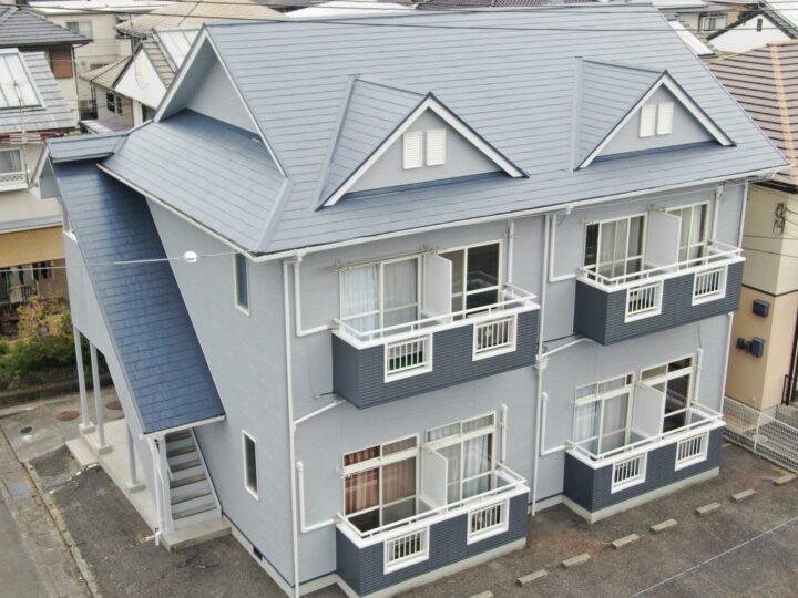 26011_岡山市中区アパート　外壁塗装・屋根塗装・付帯物塗装工事