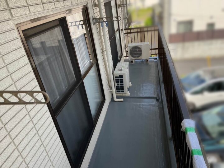 バルコニー防水工事_岡山市北区アパート_26015