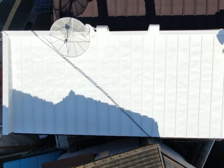 屋根シリコン塗装工事_岡山市北区店舗_26012