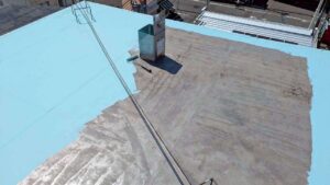 岡山市|ビル屋上|防水工事|施工事例|ウレタン塗膜防水