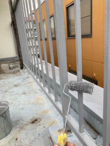 岡山市|ビル屋上|防水工事|施工事例|鉄部塗装